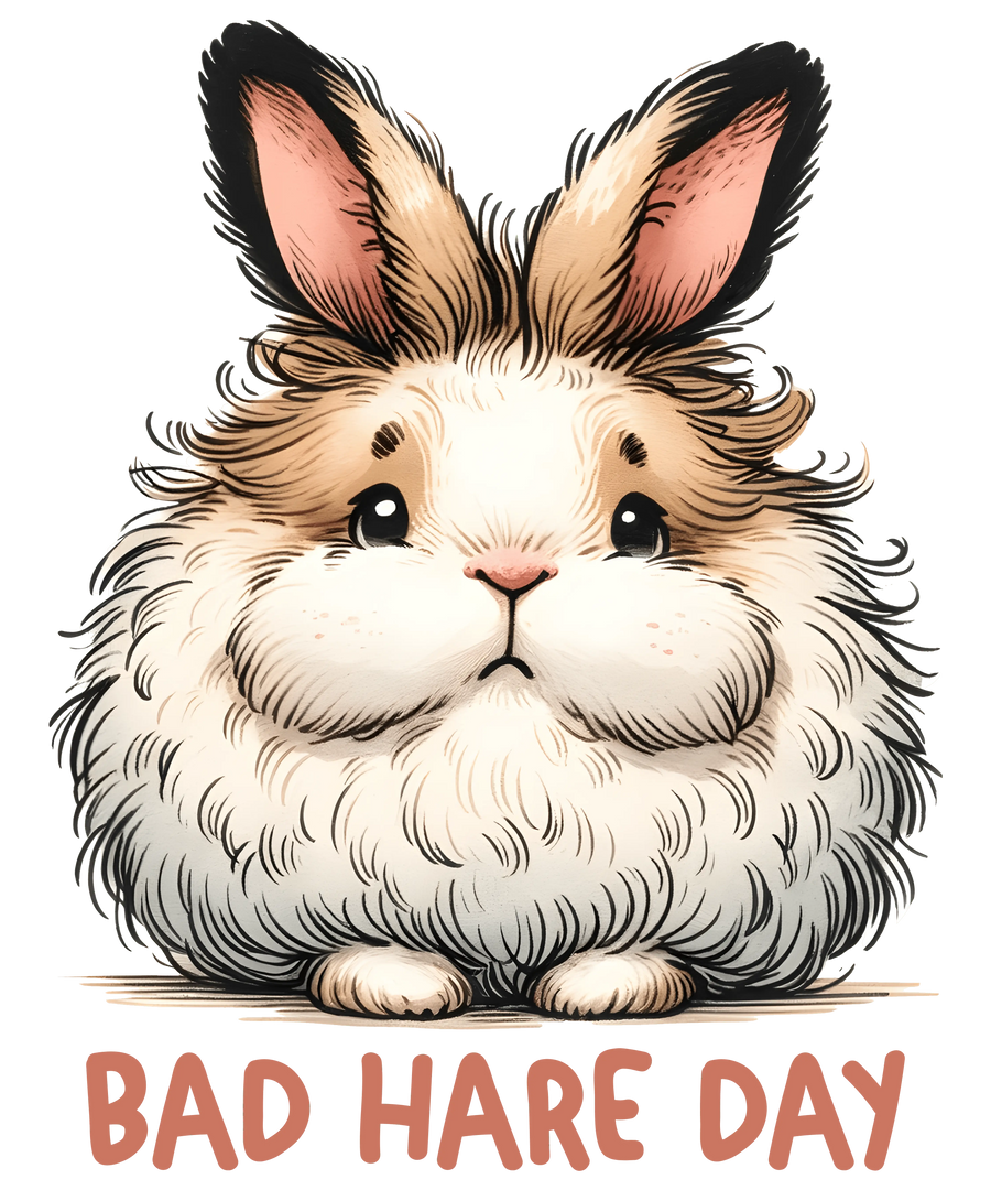 Bad Hare Day Design - DTF Ready To Press