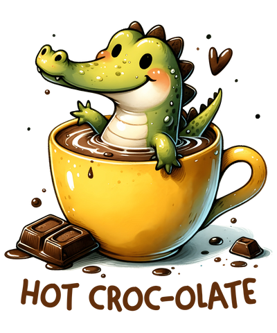 Hot Croc-olate Design - DTF Ready To Press - DTF Dallas 
