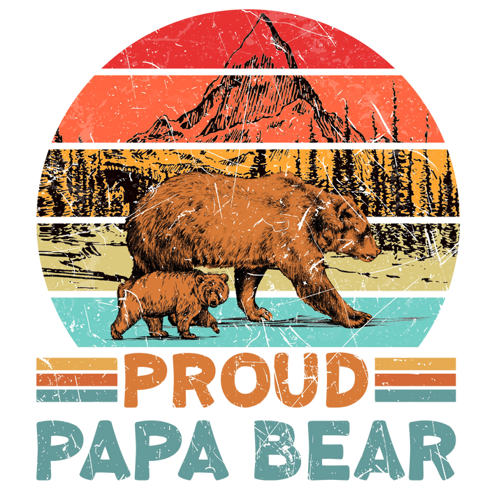 Proud Papa Bear Design pressed on a garment