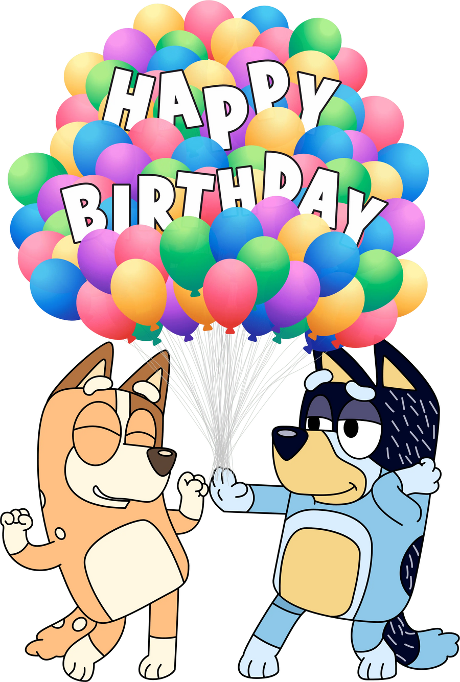 Happy Birthday Bluey Design - DTF Ready To Press
