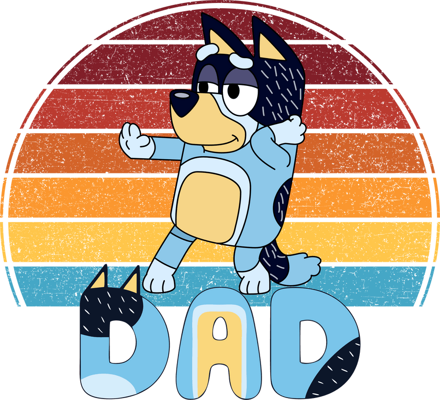 Bluey Mum Bandit Design DTF-Ready to Press | DTF Dallas
