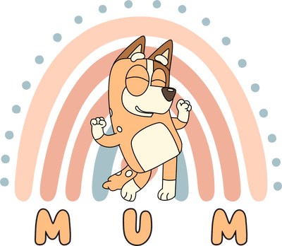 Bluey Mum Chilli Dance Design - DTF Ready To Press - DTF Dallas 