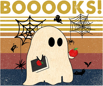 Halloween Book Design - DTF Ready To Press