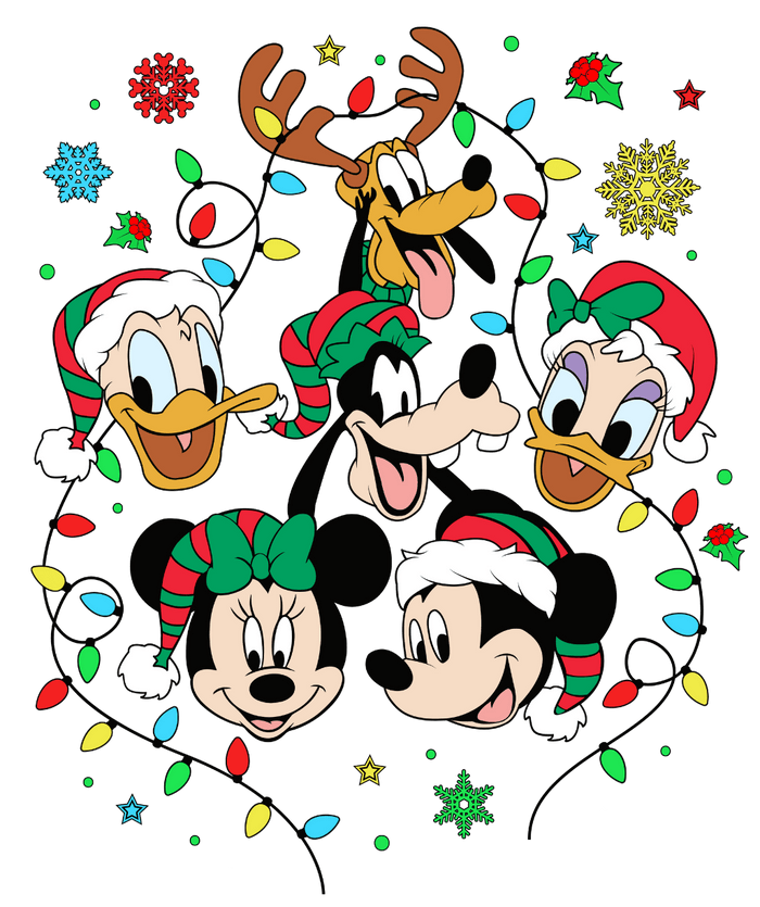 Festive Mouse Christmas Design Ready Press pressed on a garment
