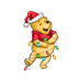 Winnie The Pooh Christmas Design - DTF Ready To Press