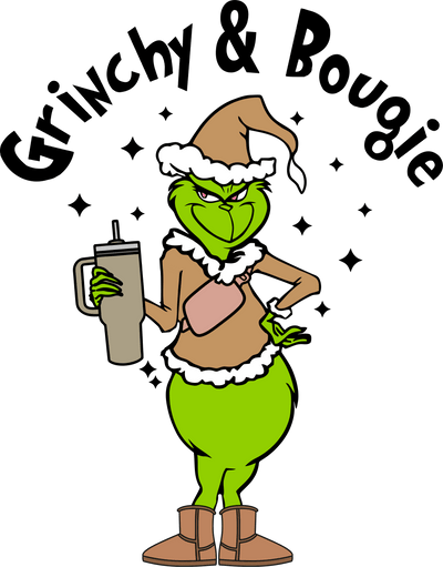 Grinchy Bougie Christmas Ready to Press (V2) | DTF Dallas - DTF Dallas 