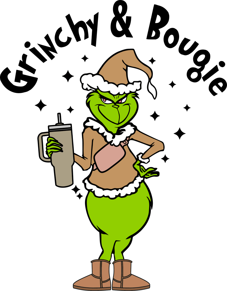 Grinchy Bougie Christmas Ready to Press (V2) | DTF Dallas