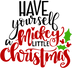 Little Mickey Christmas Design - DTF Ready To Press
