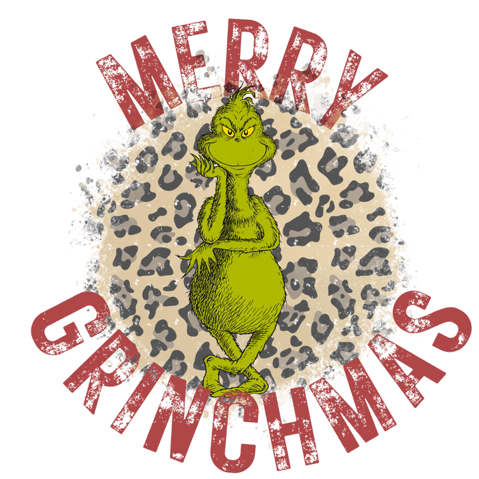 Merry Grinchmas pressed on a garment