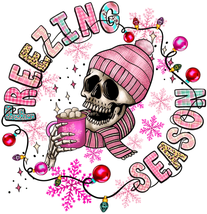 Freezing Season Design pressed on a garment