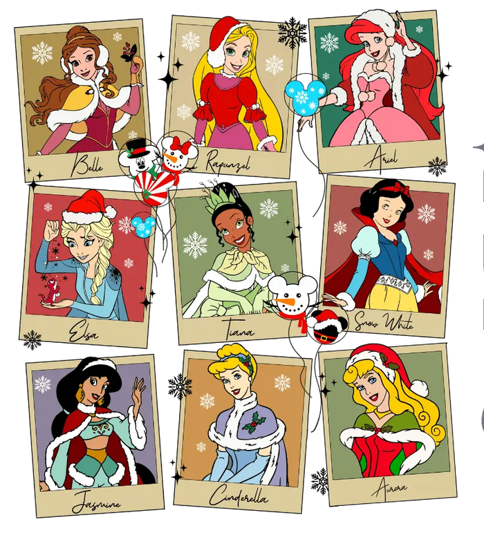 Princess Christmas Design pressed on a garment