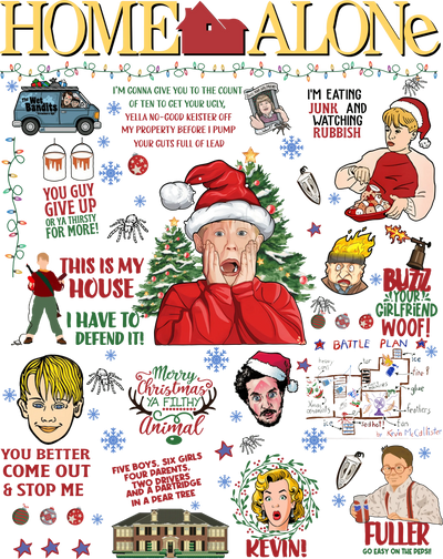 Home Alone Christmas Design - DTF Ready To Press - DTF Dallas 
