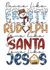 Santa Jesus Christmas Design - DTF Ready To Press