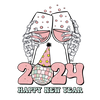Happy New Year 2024 Christmas Design - DTF Ready To Press