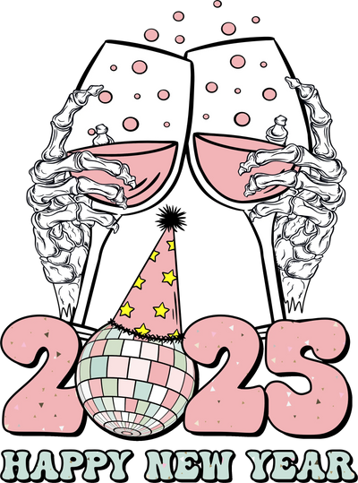 Happy New Year 2025 Christmas DTF-Ready | DTF Dallas - DTF Dallas 