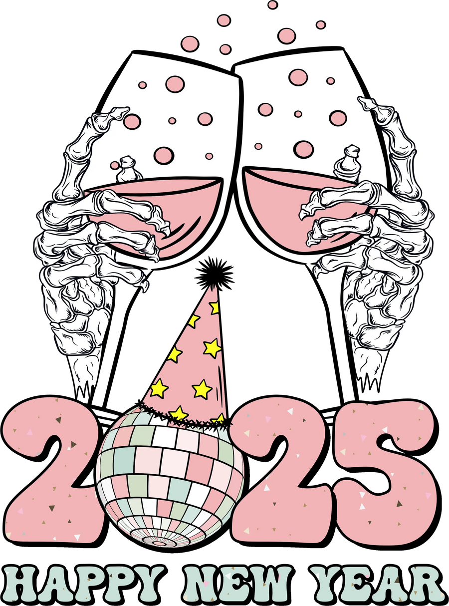 Happy New Year 2025 Christmas DTF-Ready | DTF Dallas