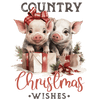 Country Christmas Wishes Design - DTF Ready To Press