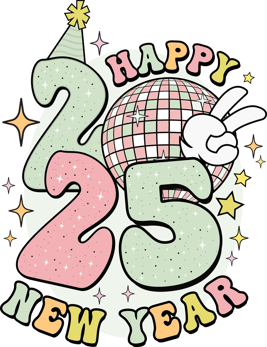 Happy New Year 2025 - Christmas Party Design | DTF Dallas