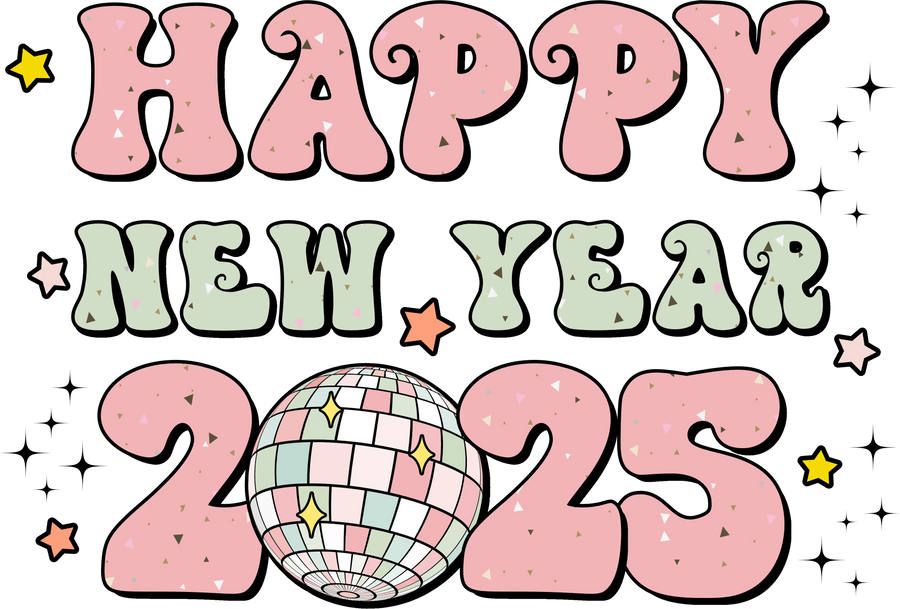 Happy New Year 2025 Christmas DTF-Ready (V2) | DTF Dallas