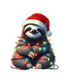 Christmas Sloth Tree Design - DTF Ready To Press