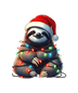 Christmas Sloth Tree Design - DTF Ready To Press