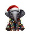Christmas Elephant Tree Design - DTF Ready To Press