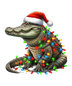 Christmas Crocodile Tree Design - DTF Ready To Press