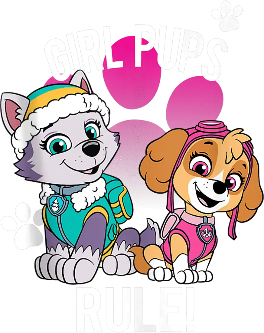 Girl Pups Rule Paw Patrol Design - DTF Ready To Press