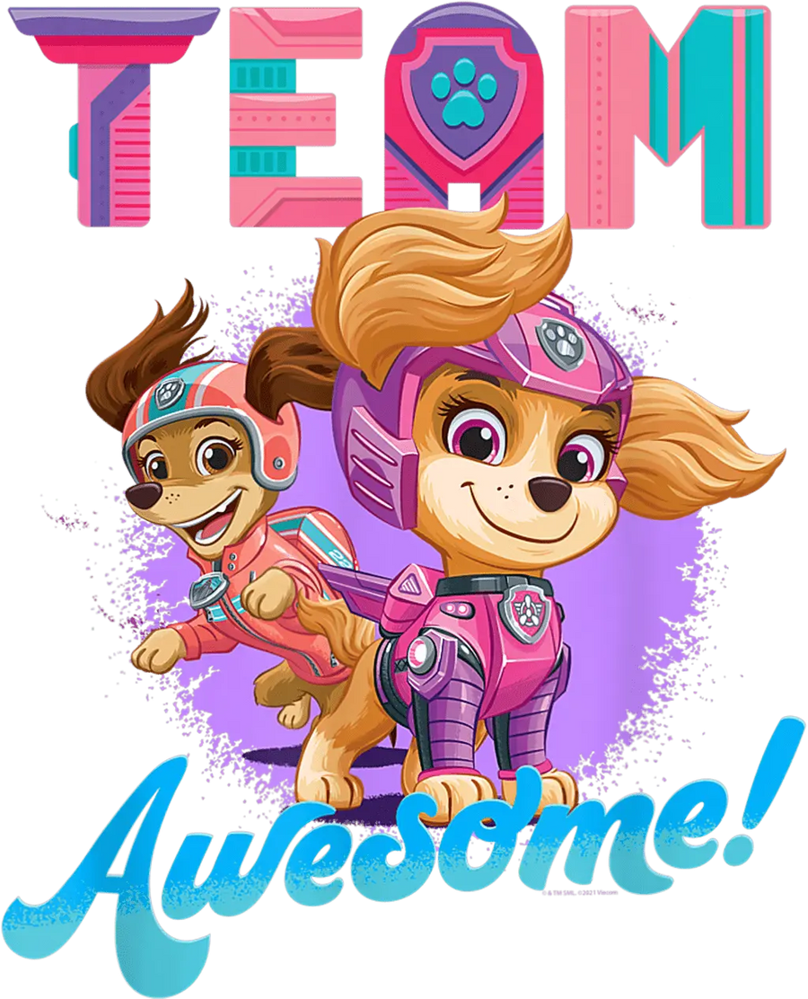 Team Awesome Paw Patrol Design Ready to Press | DTF Dallas