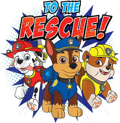 To The Rescue Paw Patrol Design - DTF Ready To Press - DTF Dallas 