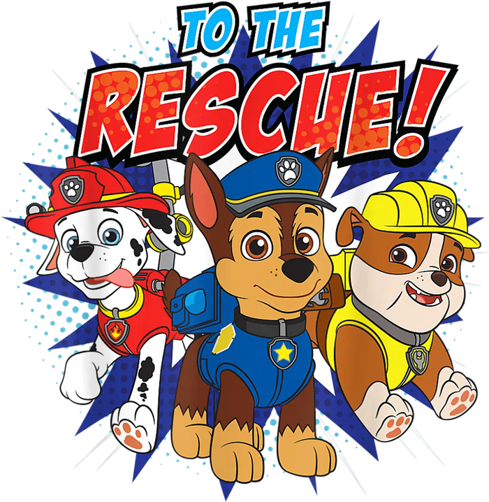 To The Rescue Paw Patrol Design pressed on a garment