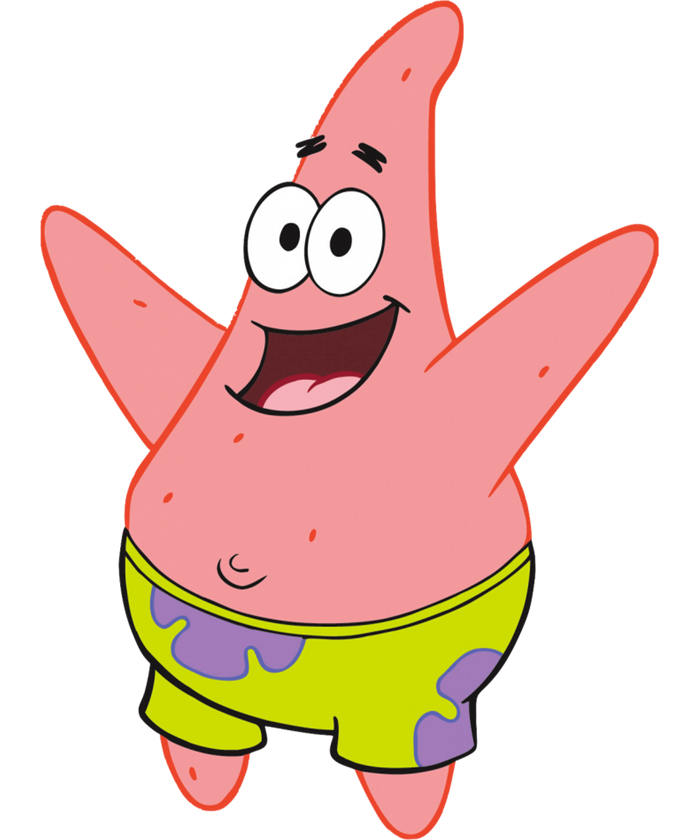 Sponge Bob & Patrick Cartoon Design pressed on a garment