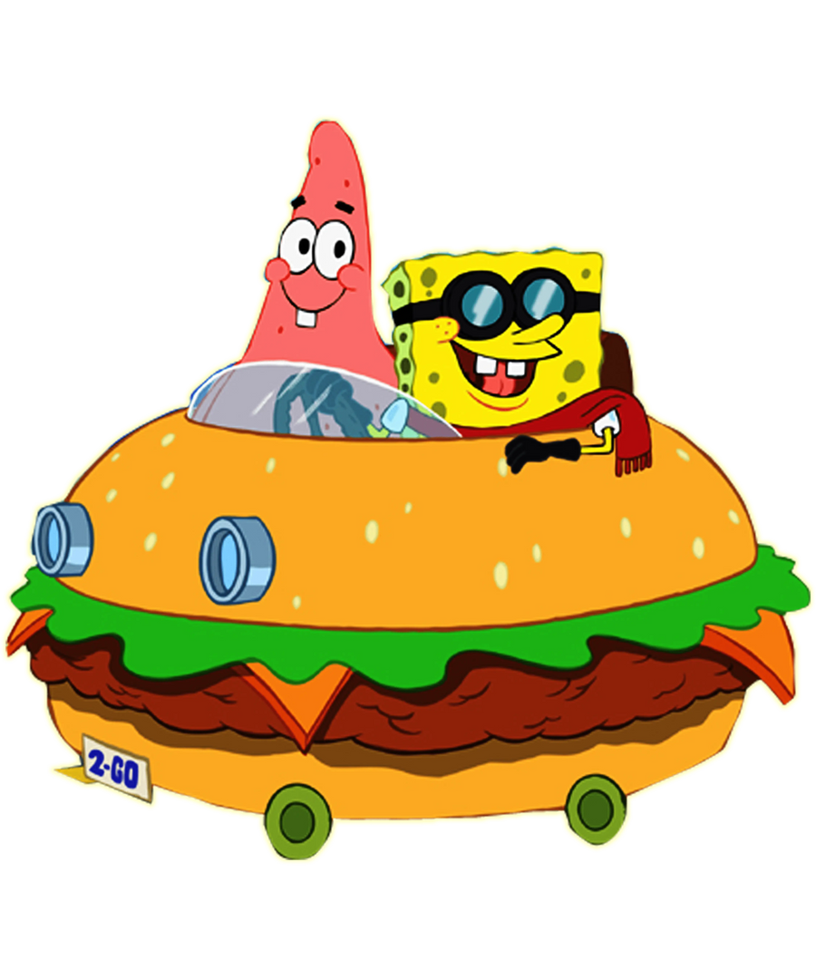 SpongeBob and Patrick Travel by Car Design | DTF Dallas