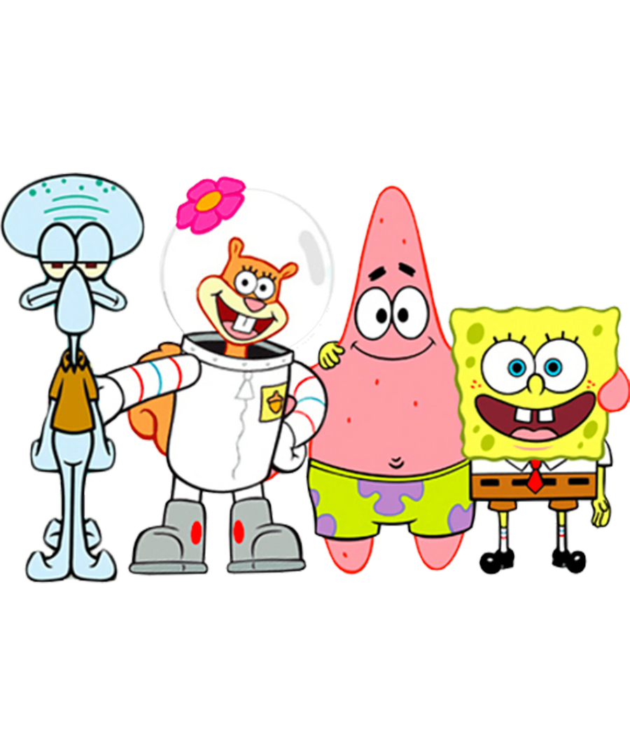 Sponge Bob Friends Cartoon Design - DTF Ready To Press