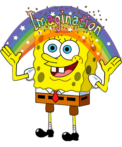 Imagination Sponge Bob Cartoon Design | DTF Dallas - DTF Dallas 