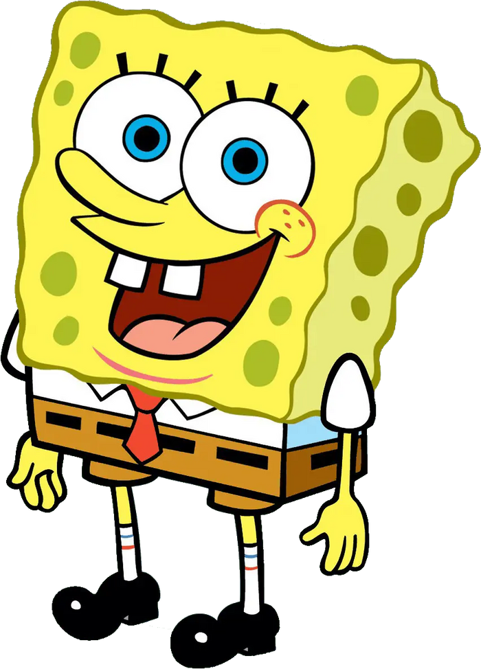 Sponge Bob Cartoon Design pressed on a garment
