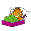 Sleeping Garfield Cartoon Design - DTF Ready To Press