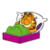 Sleeping Garfield Cartoon Design - DTF Ready To Press