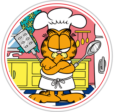 Chef Garfield Cartoon Design - DTF Ready To Press - DTF Dallas 