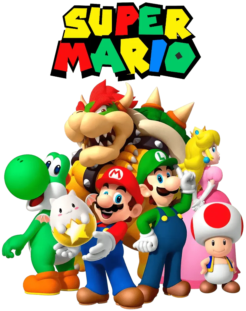 Super Mario Cartoon Design - DTF Ready To Press