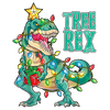 Christmas T-rex Design - DTF Ready To Press