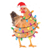 Christmas Chicken Design - DTF Ready To Press
