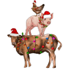 Christmas Farm Animal Design - DTF Ready To Press