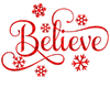 Christmas Believe Design - DTF Ready To Press