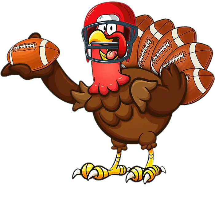 Thanksgiving Football Design pressed on a garment