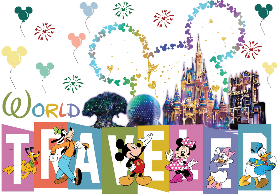 World Disney Traveler Design - DTF Ready To Press