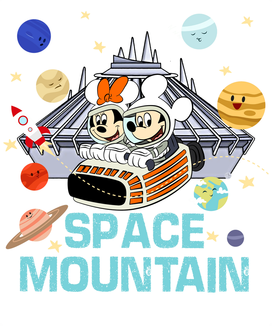 Disney Space Mountain - Mickey Mouse Design | DTF Dallas