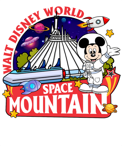 Mickey Mouse Space Mountain Design - DTF Ready | DTF Dallas - DTF Dallas 