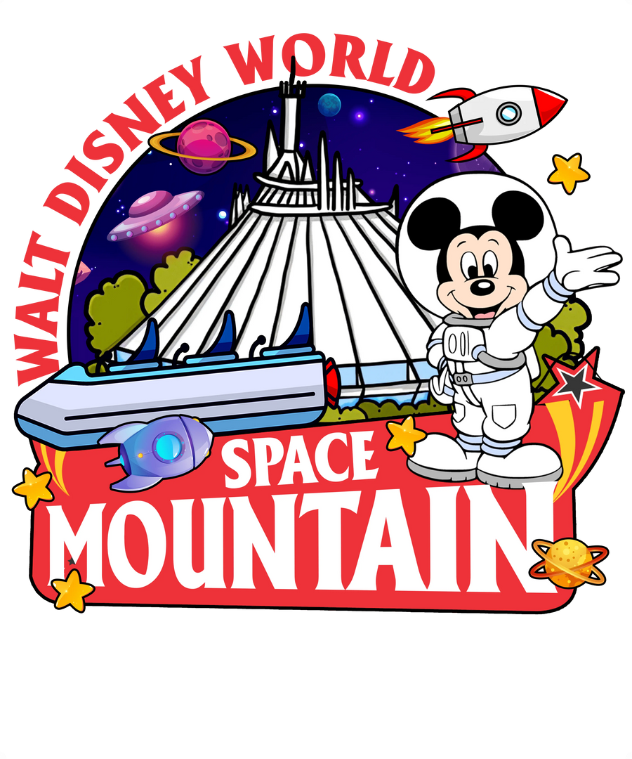 Mickey Mouse Space Mountain Design - DTF Ready | DTF Dallas