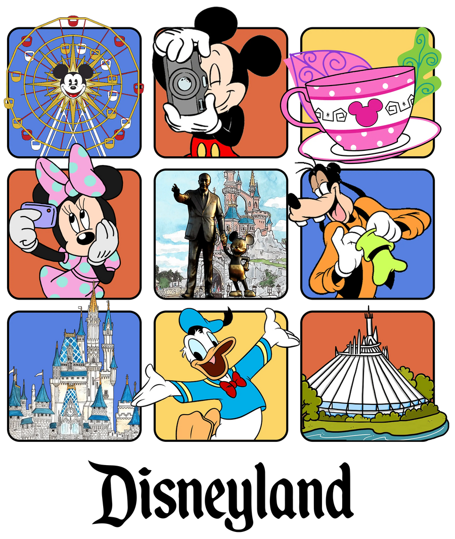 Disneyland Holiday Mickey Design - DTF Ready To Press